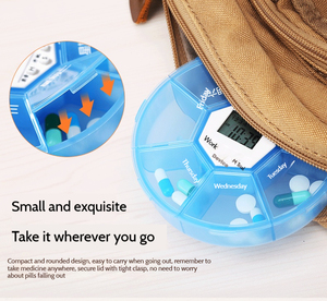 2025 New Wholesale Portable 7 Compartment Electronic Smart <strong>Alarm</strong> <strong>Clock</strong> Pill Box With Reminder - Product Image 6