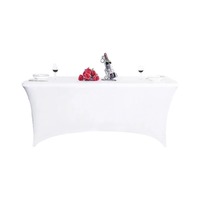 Nappe Rectangulaire Moderne en Polyester Tissé Imprimé, Lavable et Personnalisable, Qualité Supérieure, 4/6/8 pieds, pour Maison et Mariage - Vente en Gros