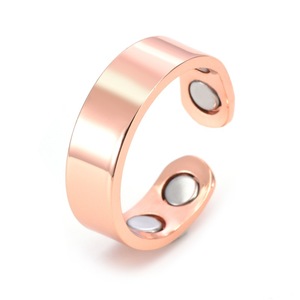 Nuevo Anillo Magnético Abierto de Cobre Rojo, Popular en Europa y América, Simple y Moderno, <span class=keywords><strong>Banda</strong></span> Magnética Suave de 4 Puntos - Product Image 6