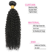 Cheveux vierges de qualité supérieure avec fermeture Ombre 24 pouces Big Kinky Cheap Hundred Percent Human Bundles Curly Afro Bulk Twist Hair