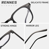 Lunettes de lecture plates carrées pour hommes et femmes avec lentille à monture anti-lumière bleue Matériau PC décontracté pour étudiants patients atteints de myopie
