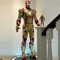 Escultura del héroe de Marvel Iron Man, estatua de Iron Man de tamaño real, figura coleccionable de fibra de vidrio para decoración del hogar