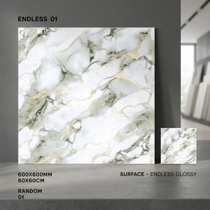 กระเบื้องพอร์ซเลนลายหินอ่อนอัลเพน เครมา เบจ ขนาด 600x600 มม. เคลือบเงา สำหรับปูพื้นภายใน - Product Image 6