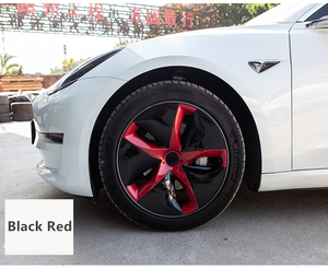 4PCS aplicable para <span class=keywords><strong>Tesla</strong></span> modelo <span class=keywords><strong>3</strong></span> 2017-2020 modelos <span class=keywords><strong>tapacubos</strong></span> modificación 18 pulgadas automóvil rueda cubierta de rueda de Model3 Accesorios - Product Image 2