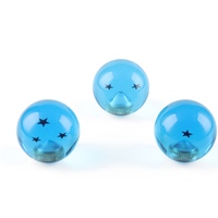 JDM-perilla de cambio Universal para coche, pomo de acrílico transparente de una a Siete Estrellas, forma redonda, azul y naranja