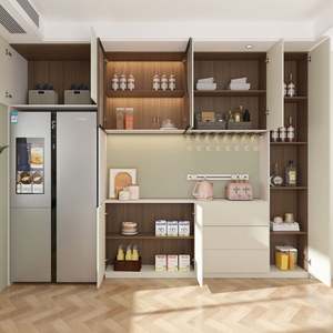 Aparador Moderno y Elegante para el Hogar, con Puertas de Vidrio y Madera de Mango, Ideal para Comedor, Bar o Tienda, para Guardar Vajilla - Product Image 3