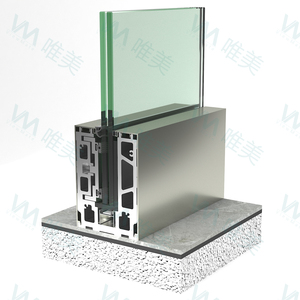 Ringhiera in Vetro Senza Telaio con Profilo a U in Alluminio e <span class=keywords><strong>Corrimano</strong></span> <span class=keywords><strong>per</strong></span> <span class=keywords><strong>Balconi</strong></span>, Scale e Uso Ospedaliero - Product Image 2