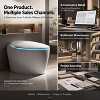 WC intelligent moderne en céramique avec bidet intégré, chasse d'eau automatique à capteur, siège chauffant et télécommande pour salle de bain