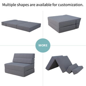 Factory Wholesale Japanese <strong>Futon</strong> 4-Folding Eco-Friendly Foam Mattress Topper Portable for Camping Home Furniture Bedroom - Product Image 2