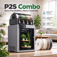 Printer 3D Bambo Lab P2s FDM Stereoskopik Kecepatan Tinggi Pemantauan AI Pendinginan Hisap Eksternal Pengeringan Multi-Warna PLA