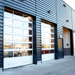 <span class=keywords><strong>Porte</strong></span> de garage électrique automatique en alliage d'aluminium de style moderne, ignifuge, avec isolation thermique, finition en verre réfléchissant, villas CE - Product Image 5
