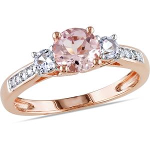 Anillos de Moda Vintage para Mujer, con Baño de Rodio, Plata 925, Morganita Natural Brillante, para Bodas y Fiestas, 13 Años de Experiencia - Product Image 2