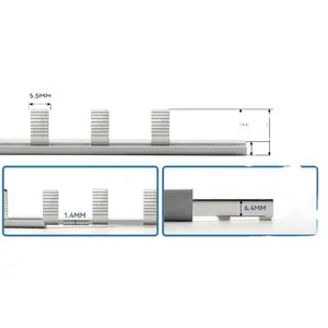 Mcb Bus Bar 1P 32a40a63a Nationale Standaard Koperen Open Kabel Koperen Bar Dressing Busbar Verbindingsbalk