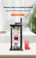 Scelleuse de gobelets manuelle semi-automatique MZH à manivelle pour couvercles en aluminium de 55 mm - Sans alimentation électrique pour bouteilles
