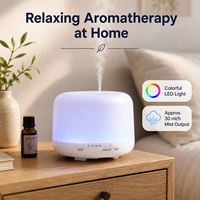 Diffuseur d'arômes évaporatif sans BPA de 300 ml, humidificateur à huile essentielle, brume fraîche, USB, 7 couleurs LED, minuterie d'arrêt automatique, maison, bureau, spa