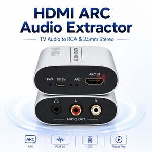 <span class=keywords><strong>Extracteur</strong></span> <span class=keywords><strong>audio</strong></span> <span class=keywords><strong>HDMI</strong></span> ARC avec sortie <span class=keywords><strong>RCA</strong></span> et stéréo 3,5 mm, contrôle du volume PCM 2.0 CEC pour système <span class=keywords><strong>audio</strong></span> TV - Product Image 1