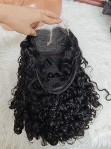 Promoción $81 Letsfly Pelucas de Cabello Natural con Cierre de Encaje 5x5, 14 Pulgadas, Rizado Romano, Base de Encaje Suizo con Cabello de Bebé, Transparente - Product Image 6