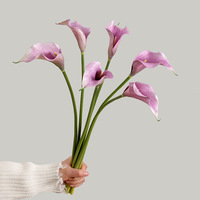 Nieuwe Huisdecoratie Kunstmatige Oranje Wit Roze Paarse Kunstbloemen EVA Real Touch Calla Lelie Bloem