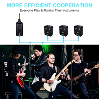HUASHENG HSTR16 Rechargeable Wireless Audio Transmission System for Guitar Electric Drum Keyboard (Transmitter Receiver) Custom