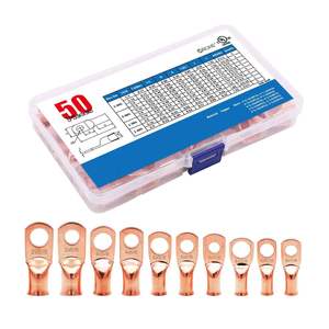 Connecteurs à sertir ronds en cuivre pur 50 pièces, norme américaine, pour onduleurs solaires de voitures - Ingénierie chimique - Product Image 4