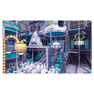 Aire de jeux intérieure Aventure Interstellaire |   Centre de jeux pour enfants personnalisé avec toboggans et trampolines - Product Image 1