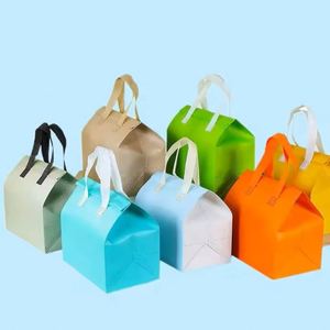 Custom Non Woven Eco Disposable Waterproof Thermal Take for Single Cup Drink Tote Package <b>Cooler</b> Lunch Bags Insulated Zipper - Product Image 3