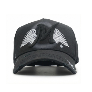 Gorra de béisbol de gamuza personalizada de 5 paneles con forro de satén, diseño GRAFFITI, con logo de demonio, para mascotas y humanos - Product Image 5