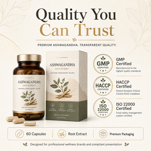 Extracto de Raíz de Ashwagandha 100% Natural Puro, Cápsulas de 600mg, Sin Rellenos, Sin <span class=keywords><strong>Gluten</strong></span> para Adultos, 5% de Withanólidos, Apoyo Inmunológico Vegano - Product Image 2