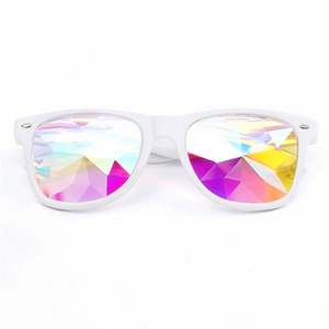 Lunettes de soleil de luxe pour femmes, à verres diffractés, style kaléidoscope carré, pour festivals et soirées, vente en gros - Product Image 5