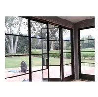 आधुनिक सजावटी विला लोहे की खिड़की ग्रिल डिजाइन इस्पात फंसाया कांच के दरवाजे और खिड़कियां
