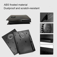 Boîtier de ventilateur de refroidissement de haute qualité en plastique noir plaque de couverture principale étui de protection pour accessoires de jeu Ps5
