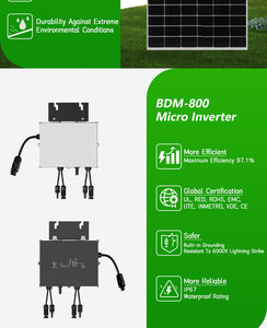 ระบบโซลาร์เซลล์ออลอินวันประสิทธิภาพสูง 800w สำหรับระเบียง พร้อมปลั๊ก 800w ระบบไมโครอินเวอร์เตอร์ออลอินวัน ระบบไมโครอินเวอร์เตอร์สำหรับระเบียง - Product Image 3