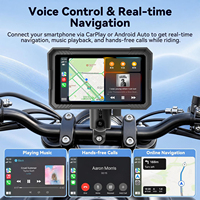 Sistema de Navegación Inalámbrico para Motocicleta Bestsonic, Cámara Dual 2K con Grabación en Bucle, Pantalla GPS Impermeable de 5'' para Moto