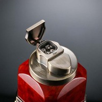 Briquet à Jet à quatre flammes, LOGO personnalisé, coupe-vent coupe-feu, ensembles de cigarettes de table de luxe, allume-cigare