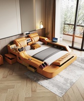 Lit multifonctionnel créatif de luxe avec projecteur, haut-parleur Bluetooth, fauteuil de massage électrique