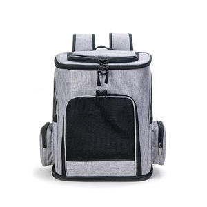 عرض خاص حقيبة ظهر فاخرة للسفر للحيوانات الأليفة من مادة أكسفورد للكلاب والقطط قابلة للطي مع إغلاق بسحاب ومساحة ممتدة - Product Image 5