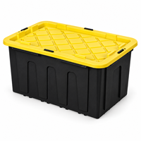 Boîte de rangement en gros de 100 L avec couvercle, série XL classique, conteneur en plastique PP robuste pour entrepôt et garage