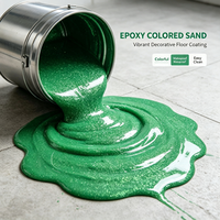 Peinture de sol autolissante époxy écologique à sable coloré, application par truelle, finition sans joint, imperméable et antidérapante