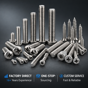 Pabrik Sekrup dan Baut Baja Tahan Karat Industri, Pasokan Standar DIN ISO Metrik, Ukuran Kustom, Pengikat Berkualitas Tinggi, Teknik - Product Image 1