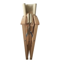 HE-410, chaise de salle à manger en tissu de taille et de couleur personnalisées Les chaises de réalisateur pliantes en bois peuvent être personnalisées à cadre en bois de hêtre massif