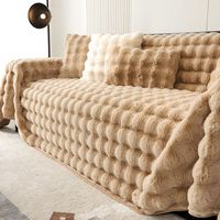 Housse de canapé SANHOME de luxe en flanelle écologique, épaisse et longue, une pièce, sensation haut de gamme, moderne, vente en gros