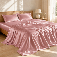Parure de lit en satin de soie de mûrier 100 % 6A, taille Queen, haut de gamme, tendance, vente en gros