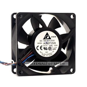 เดลต้า 70 มม.พัดลมเคสคอมพิวเตอร์ 70x70x15 มม. 12V 4 สายควบคุมอุณหภูมิ ลูกปืน AUB0712VH - Product Image 4