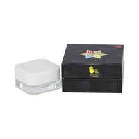 Boîtes rigides personnalisées en carton noir mat avec lamination mate pour pots en verre carrés de 5 ml, emballage pour crème pour le visage, support en mousse cartonnée