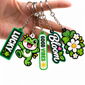 Porte-clés personnalisé en PVC, logo personnalisé en forme de dessin animé, design 2D/3D, porte-clés promotionnels personnalisés en PVC pour sac - Product Image 5