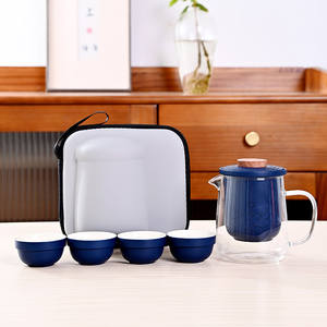 Poterie noire voyage service à thé tasse à thé théière rapide invité stockage cadeau Souvenir extérieur Portable ensemble verre service à thé - Product Image 4