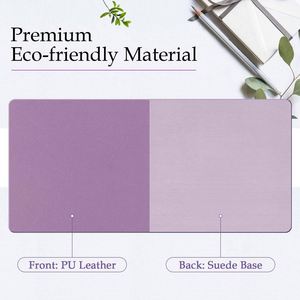 SANXING Rectangular <b>Leather</b> <b>Desk</b> Pad 800x400mm Purple Office Gaming Writing Surface Non-slip Mouse Pad Stock - Product Image 5