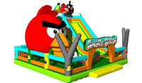 Glissière gonflable de maison de rebond d'animaux de la jungle combo ville gonflable d'amusement avec la bouche mobile de tigre à vendre