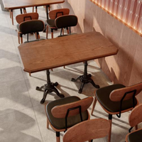 Professionnel OEM ODM Cabine d'hôtel en bois Café commercial Restaurant Meubles Table à manger Ensemble de chaises