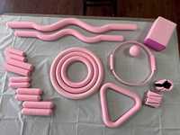 Kit de yoga tout-en-un avec logo personnalisé, équipement de Pilates, haltères en silicone, bande de résistance, bloc de yoga, mini-ballon, anneau de yoga, tapis de yoga, bloc de yoga